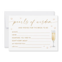 Tarjeta de Consejos para Despedida de Soltera con