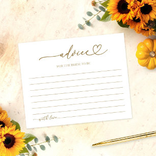 Tarjeta de Consejos para Despedida de Soltera con
