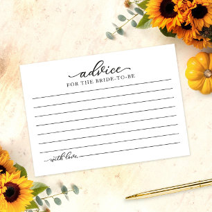 Tarjeta de Consejos para Despedida de Soltera con