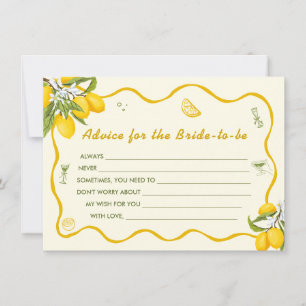 Tarjeta de Consejos para Despedida de Soltera con 