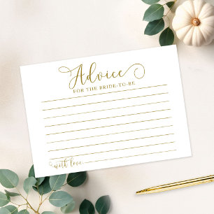 Tarjeta de Consejos para Despedida de Soltera Flor