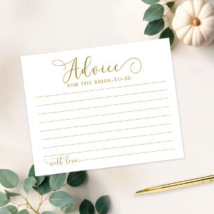 Tarjeta de Consejos para Despedida de Soltera Flor