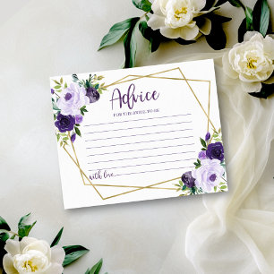 Tarjeta de Consejos para Despedida de Soltera Flor
