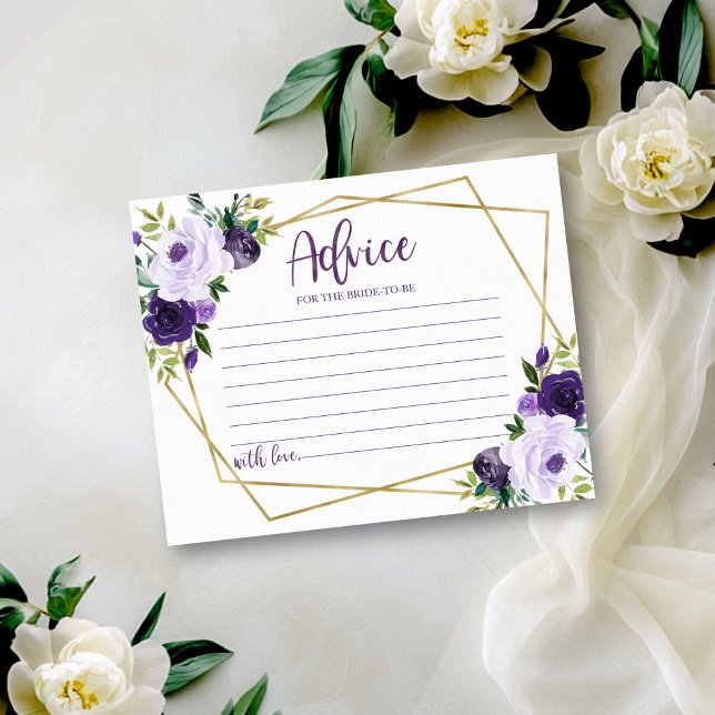 Tarjeta de Consejos para Despedida de Soltera Flor (Subido por el creador)