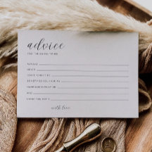Tarjeta de Consejos para Despedida de Soltera Mini