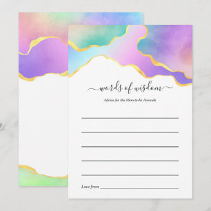 Tarjeta de Consejos para el Baby Shower con Piedra