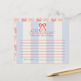 Tarjeta de Consejos para Fiesta de Despedida de So