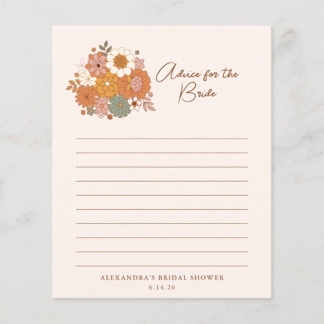 Tarjeta de Consejos para Fiesta de Despedida de So (Anverso)