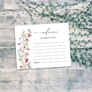 Tarjeta de consejos para futuros padres de flores 