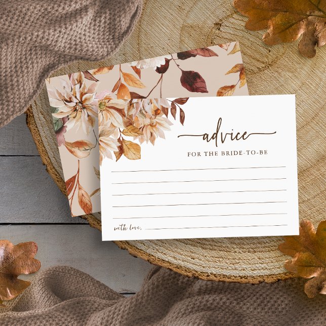 Tarjeta de Consejos para la Despedida de Soltera (Bridal Shower Advice Card
)