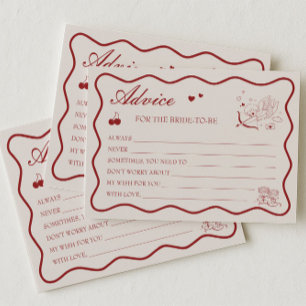 Tarjeta de consejos para la despedida de soltera d