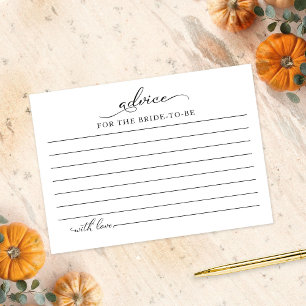 Tarjeta de consejos para la despedida de soltera d