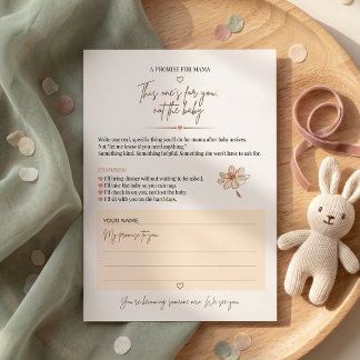 Tarjeta de Consejos para la Fiesta de Bebé para la