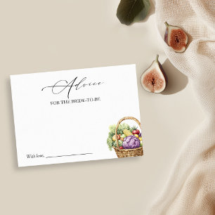 Tarjeta de consejos para la fiesta de despedida de