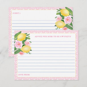 Tarjeta de Consejos para la Futur Mama de Pretty P