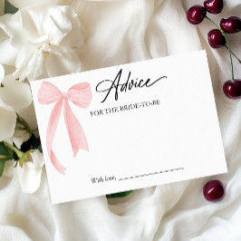Tarjeta de Consejos para la Novia en la Despedida