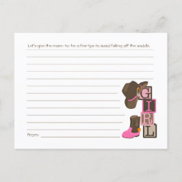 Tarjeta de consejos para mamá de chica de vaca occ