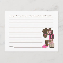 Tarjeta de consejos para mamá de chica de vaca occ