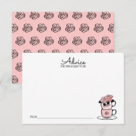 Tarjeta de consejos para mamá en baby shower de ta