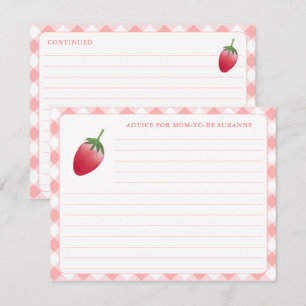 Tarjeta de Consejos para Mamá en el Baby Shower de