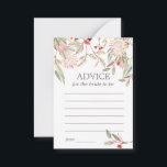 Tarjeta de Consejos para Novia de Flores Australia<br><div class="desc">Tarjeta de Consejos para Novia de Flores Australianas Rústicas.</div>