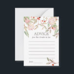 Tarjeta de consejos para novia de Flores Rústicas<br><div class="desc">Tarjeta de consejos para novia de Flores Rústicas Australianas.</div>