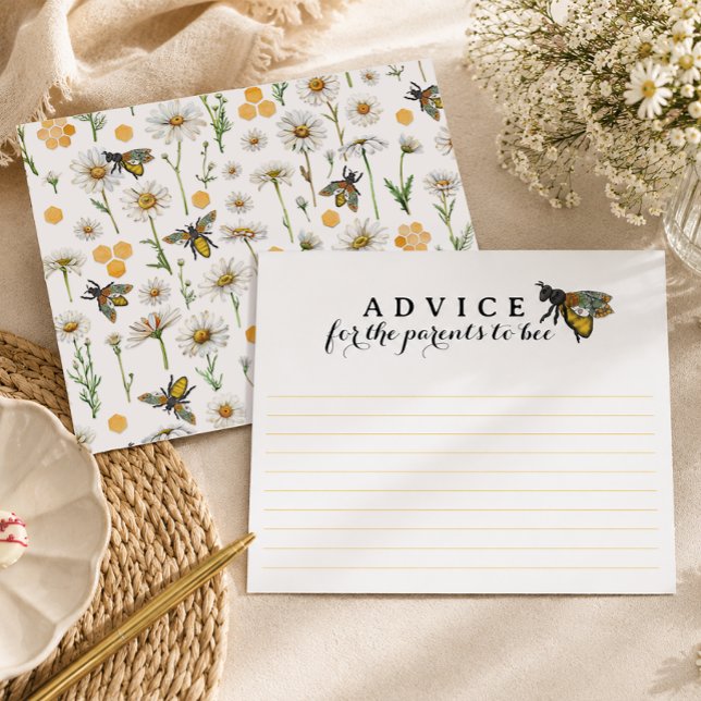 Tarjeta de consejos para padres de abeja miel para (Keepsake Activity)
