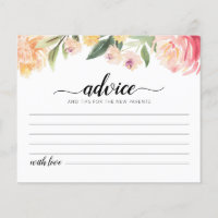 Tarjeta de consejos para padres nuevos Fiesta de b