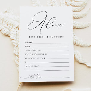 Tarjeta de Consejos para Recién Casados con Letra