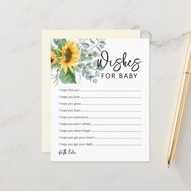 Tarjeta de consejos para regalos de bebé en la fie (Anverso/Reverso In Situ)