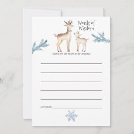 Tarjeta De Consejos Pastel Watercolor Navidades Baby Shower Mamá Conse