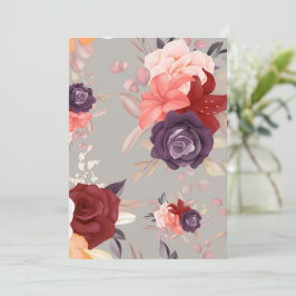 Tarjeta De Consejos Patrón de flores coloridas incluyendo rosas