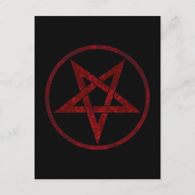 Tarjeta De Consejos Pentagram del diablo Rojo (Anverso)