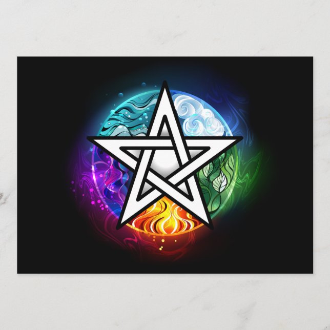 Tarjeta De Consejos Pentagrama de Wiccan (Anverso)