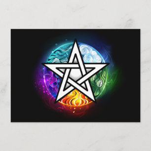 Tarjeta De Consejos Pentagrama de Wiccan