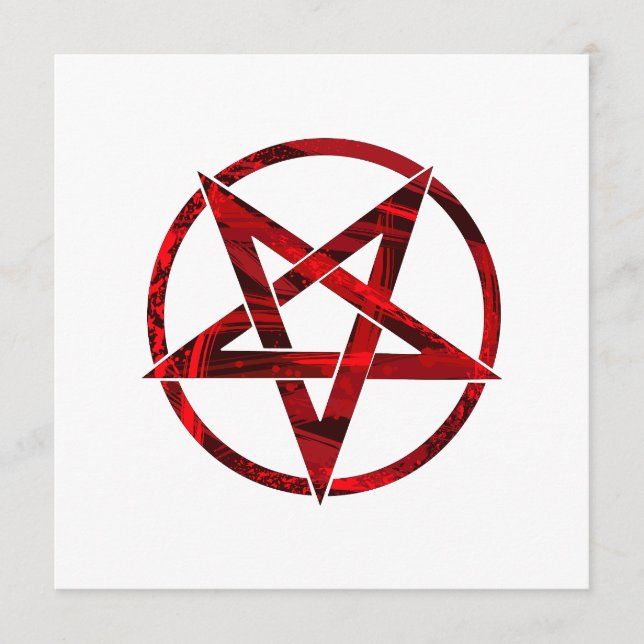 Tarjeta De Consejos Pentagrama del Diablo Rojo (Anverso)