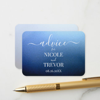 Tarjeta De Consejos Personaliza: Consejos de Boda con Sombra Texturiza