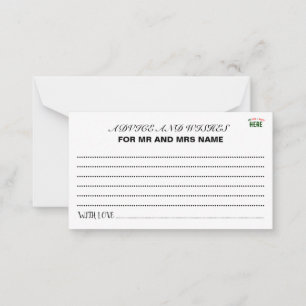 TARJETA DE CONSEJOS PERSONALIZABLE MODERNO ESTILO BLANCO VERIFICADO MA