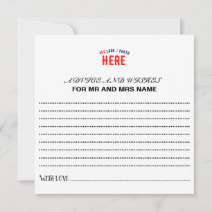 TARJETA DE CONSEJOS PERSONALIZABLE MODERNO ESTILO BLANCO VERIFICADO MA