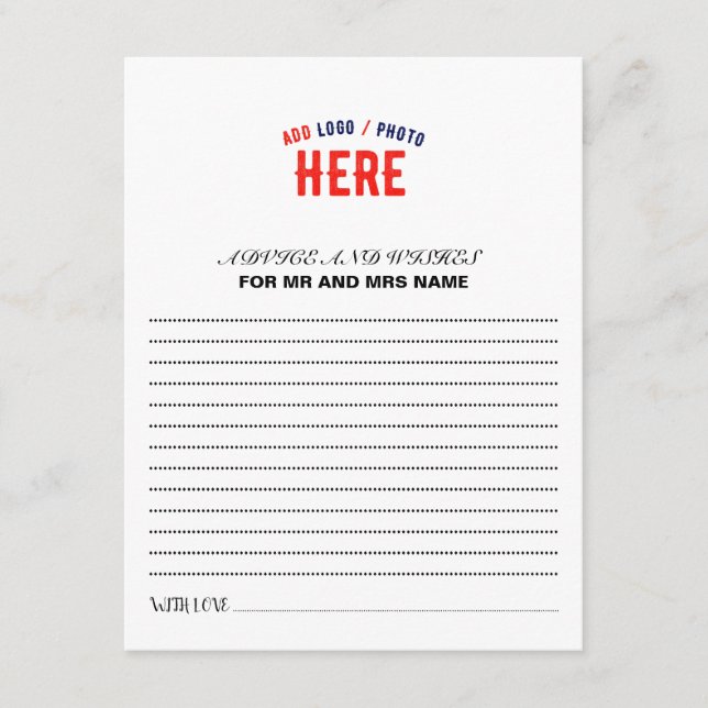 TARJETA DE CONSEJOS PERSONALIZABLE MODERNO ESTILO BLANCO VERIFICADO MA (Anverso)
