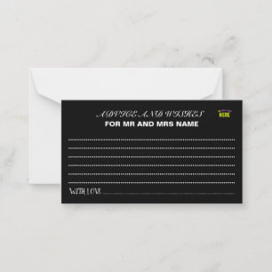 TARJETA DE CONSEJOS PERSONALIZABLE MODERNO ESTILO NEGRO VERIFICADO MAR