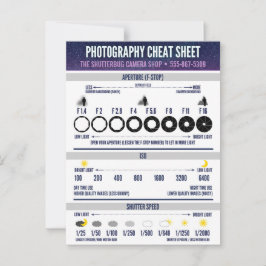 Tarjeta De Consejos Personalizado de hojas de cálculo fotográficas