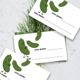 Tarjeta De Consejos Pickle adivina cuántas cartas de juego