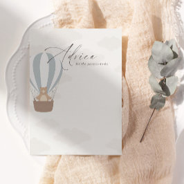 Tarjeta De Consejos Podemos Esperar. | Baby Boy Blue Balloon Shower