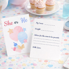Tarjeta De Consejos Predicción de revelación de género y