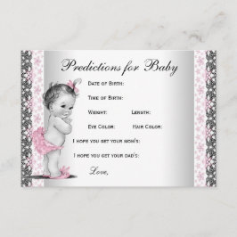 Tarjeta De Consejos Predicciones y consejos de chicas para padres Baby