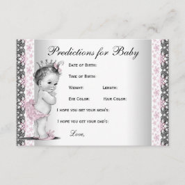 Tarjeta De Consejos Predicciones y consejos para padres Baby Shower
