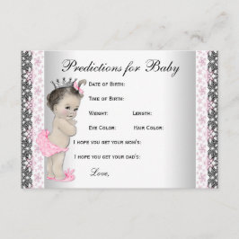 Tarjeta De Consejos Predicciones y consejos para padres Chica Baby Sho