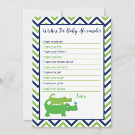 Tarjeta De Consejos Preppy Alligator Wiers for Baby Card