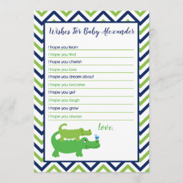 Tarjeta De Consejos Preppy Alligator Wiers for Baby Card